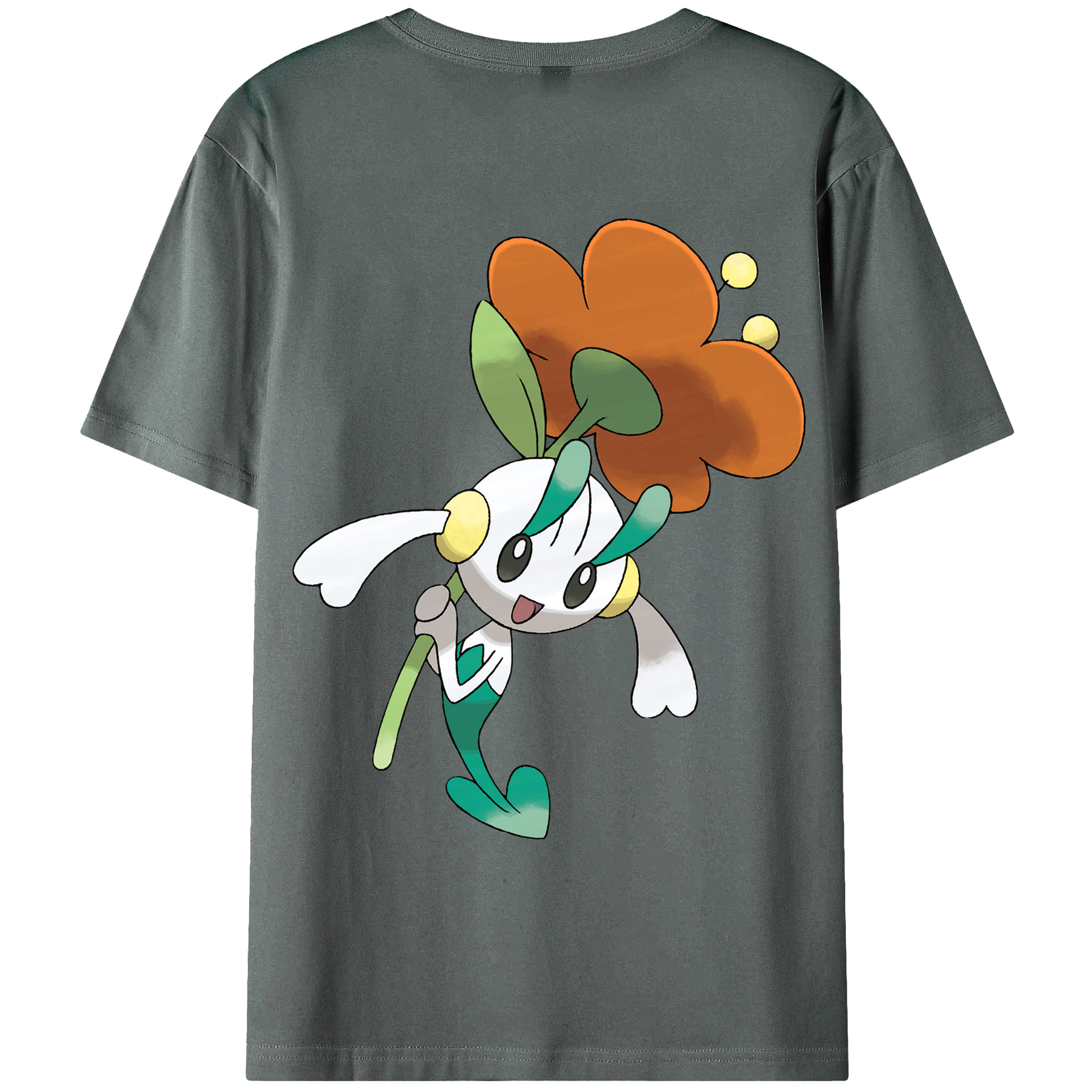 （画像用） ポケットモンスター Pokémon 綿100％ メンズ半袖Tシャツ（バックプリント） 通気性